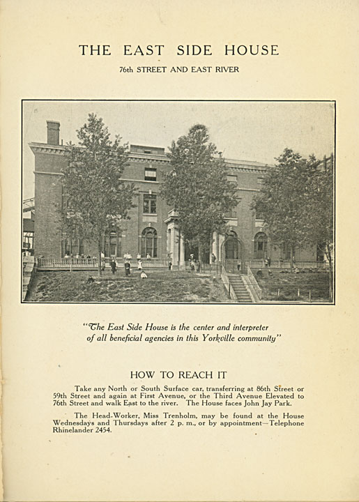 East Side House 1918