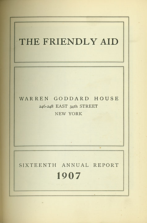 Goddard House Annual 1907